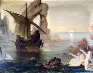 Odysseus und die Sirenen von Gustave Moreau. von Gustave Moreau