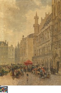 Der Große Platz in Brüssel von Gustave Walckiers