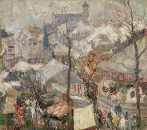 Jahrmarkt auf dem Vrijdagmarkt in Gent
