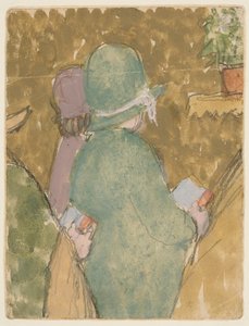 Zwei Figuren in der Kirche von Gwen John