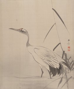 Kranich unter Schilf von Gyokusho Kawabata