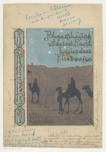 Einbandentwurf für: Pieter Louwerse, Blütenlese aus Tausend und eine Nacht, 1910 von H.C. Louwerse (signed by artist)