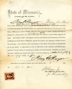 Loyalitätseid von Henry C. Yaeger aus Missouri, County of St. Louis von H.C. Yaeger