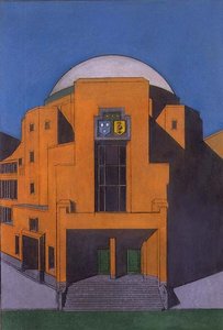 Plan des Eingangs zum Gemeentemuseum, Den Haag von H.P. Berlage