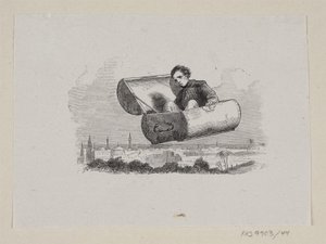 Illustration zu "Der fliegende Koffer" in H.C. Andersen, "Märchen und Geschichten", Band 1 von H.P. Hansen