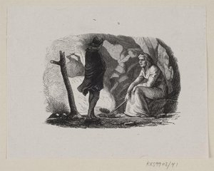 Illustration zu "Paradisets Have" in H.C. Andersen, "Eventyr og Historier", Band 1