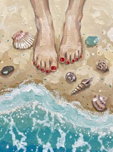 Zehen im Sand