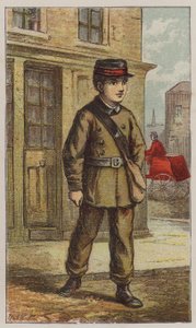 Telegrafenjunge (farbige Lithografie) von H.W. (after) Petherick