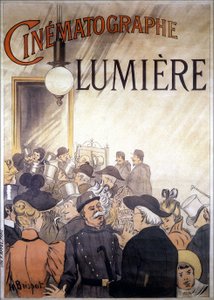 Werbeplakat von H. Brispot für den Kinematographen der Brüder Lumière, Anfang des 20. Jahrhunderts