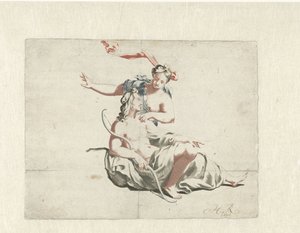 Jäger und Nymphe von H. Roucoma
