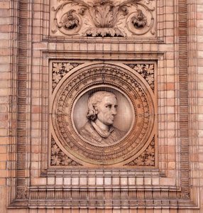 Detail der Fassade der Hamburger Kunsthalle