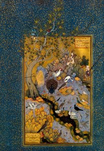 Folio aus Mantiq al-Tayr Die Sprache der Vögel, von Attar, ca. 1600 von Habib Allah