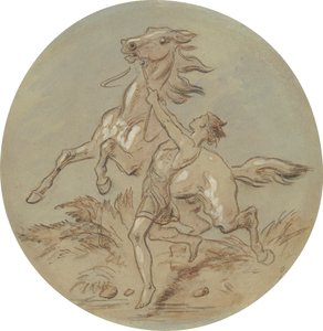 Eines von achtzehn Designs für eine Serie von Platten, die Venus und Adonis illustrieren