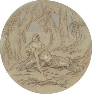 Eine von achtzehn Entwürfen für eine Serie von Platten, die Venus und Adonis illustrieren