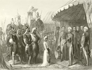 Unterwerfung des Maharajah Dhuleep Singh vor Sir Henry Hardinge von Hablot Knight Browne