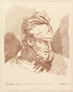 Kopf eines Mannes mit Turban, Mitte bis Ende 18. Jahrhundert von Hakman