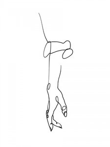 Kontinuierliche Linie Hand von Hanna Lee Tidd