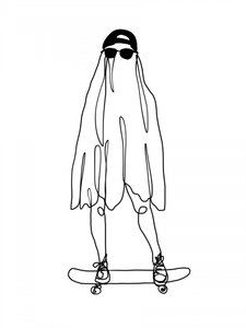 Cooler Skater-Geist von Hanna Lee Tidd