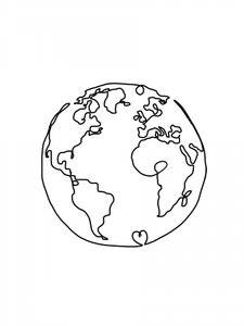 Globales Herz Umriss von Hanna Lee Tidd