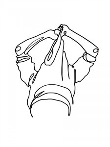 Hoodie-Linienzeichnung von Hanna Lee Tidd