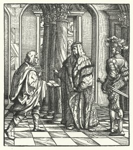 Erzherzog Maximilian von Österreich erhält die Zustimmung von Maria von Burgund zu seinem Heiratsantrag