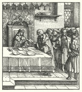 Erzherzog Maximilian von Österreich schreibt Briefe von Hans (after) Burgkmair
