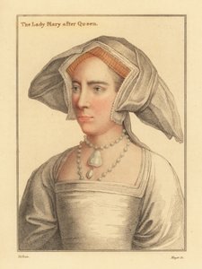Lady Mary, Tochter von König Heinrich VIII., 1812 (Gravur) von Hans (after) Holbein the Younger
