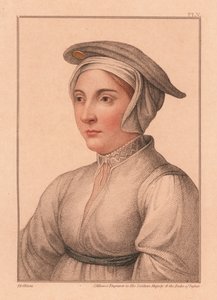 Porträt einer unbekannten Frau vom Hofe König Heinrichs VIII., 1812 (Gravur)