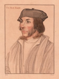 Sir Thomas Elyot, englischer Diplomat und Gelehrter, 1812 (Gravur) von Hans (after) Holbein the Younger