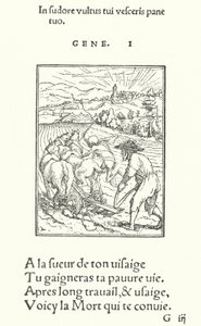 Der Pflüger oder Bauer (Gravur) von Hans (after) Holbein the Younger