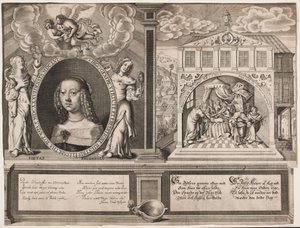 Elisabeth Thott und Szene mit der Auferweckung der Tochter des Jairus