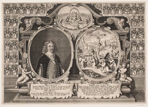 Niels Windet zu Grundet und eine Darstellung von Christus am Kreuz von Hans Andreas Greys