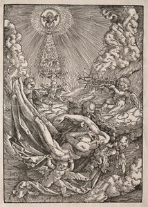 Christus von Engeln in den Himmel getragen, ca. 1515-1517 von Hans Baldung