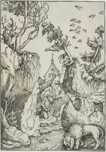 Der heilige Hieronymus in der Wildnis von Hans Baldung Grien