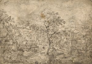 Landschaft mit Abraham und Engeln, 1567