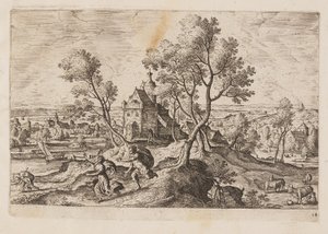 Tafel 14, aus Landschaften mit Szenen aus dem Alten und Neuen Testament und Ovids Metamorphosen