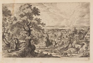 Tafel 16, aus Landschaften mit Szenen aus dem Alten und Neuen Testament und Ovids Metamorphosen von Hans Bol