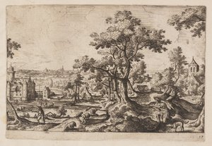 Tafel 17, aus Landschaften mit Szenen aus dem Alten und Neuen Testament und Ovids Metamorphosen