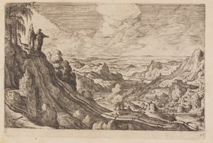Tafel 21, aus Landschaften mit Szenen aus dem Alten und Neuen Testament und Ovids Metamorphosen von Hans Bol