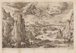 Tafel 27, aus Landschaften mit Szenen aus dem Alten und Neuen Testament und Ovids Metamorphosen von Hans Bol