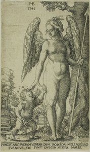 Amor bringt Venus eine Honigwabe von Hans Brosamer