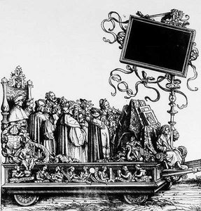 Eine Szene aus Maximilians Triumphzug, ca. 1516-18 von Hans Burgkmair