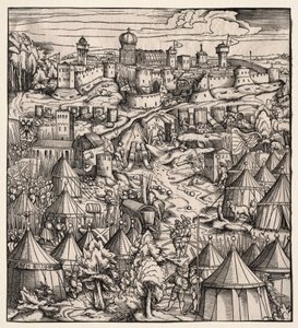 Der Weisskunig Der Weiße König: Die Belagerung von Padua, 1512-1515 von Hans Burgkmair