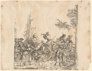 Bauern mit einem Wagen