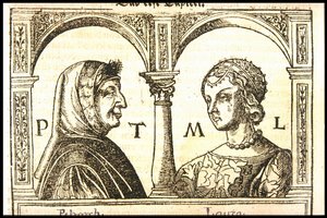 Petrarca und Laura, ca. 1545 von Hans Burgkmair the Elder