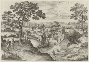 Blick auf die Kirche von St. Job und das Schloss von Carloo