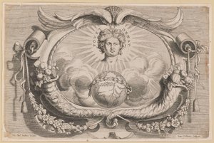 Druckerzeichen für Jan van Keerbergen: Vignette für Biblia Cum Glossa Ordinaria von Hans Collaert the Younger
