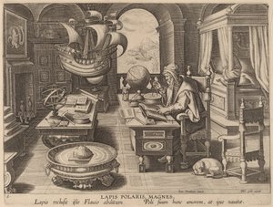 Der Magnet von Hans Collaert the Younger after Jan van der Straet