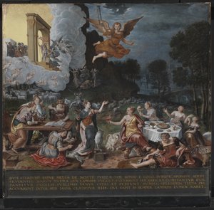 Eine Allegorie der klugen und törichten Jungfrauen von Hans Ewouts