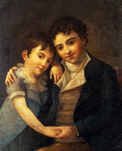 Porträt von Franz Xaver Wolfgang und Karl Thomas, Söhne von Wolfgang Amadeus Mozart von Hans Hansen